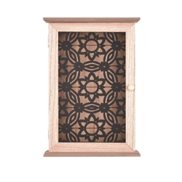 Κλειδοθήκη Irena 2170130 20x7x30cm Natural-Black Mirrors & More Ξύλο