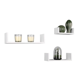 Ράφι Τοίχου Ava (Σετ 3Τμχ) 1860101 White Mirrors & More