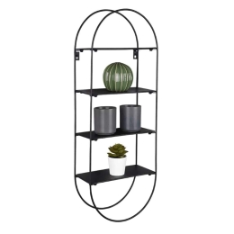 Ραφιέρα Τοίχου Nala 1830102 24x12x64cm Black Mirrors & More