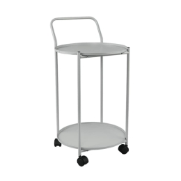 Τραπεζάκι Βοηθητικό Με Ρόδες Edda 2240177 39x68cm Grey Mirrors & More