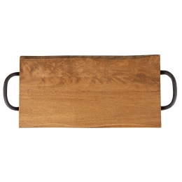 Πλατώ Σερβιρίσματος Με Λαβές 28022 40x20x2,5cm Natural T&G Μέταλλο,Ξύλο