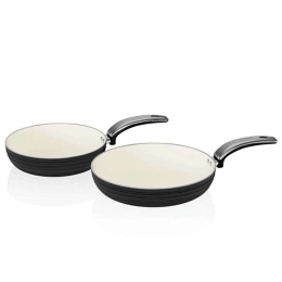 Τηγάνι Αντικολλητικό Retro (Σετ 2Τμχ) SWPS2010BN Φ20/28cm Black Swan Αλουμίνιο