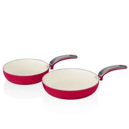 Τηγάνι Αντικολλητικό Retro (Σετ 2Τμχ) SWPS2010RN Φ20/28cm Red Swan Αλουμίνιο