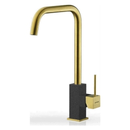Μπαταρία Κουζίνας Adelita 090928101 7x52x39cm Gold-Black Pyramis Μέταλλο