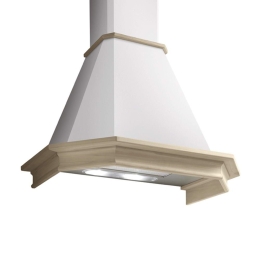 Απορροφητήρας Με Καμινάδα Ρουστίκ Classic 065018002 60cm White-Natural Pyramis Μέταλλο,Ξύλο