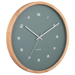 Ρολόι Τοίχου Modesta KA5938GR Φ41,6x5,5cm Jungle Green Karlsson Ξύλο