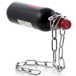 Βάση Κρασιού Αλυσίδα V0100809 18x14x19cm Chrome InnovaGoods Μέταλλο