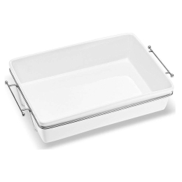 Πυρίμαχο Σκεύος Ορθογώνιο Με Βάση 26.000.81 41x26x7cm White Cryspo Trio Πορσελάνη