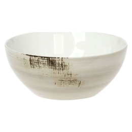 Σαλατιέρα Πορσελάνινη Στρογγυλή Country 37.100.12 Φ25cm Beige Cryspo Trio Medium Πορσελάνη