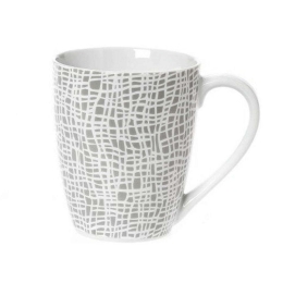 Κούπα Fashion 25.638.20 360ml White-Grey Cryspo Trio Πορσελάνη