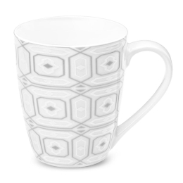 Κούπα Ovvio 25.627.25 360ml White-Grey Cryspo Trio Πορσελάνη