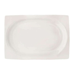 Πιατέλα Σερβιρίσματος Ορθογώνια Quadro Off 55.300.07 34cm White Cryspo Trio Πορσελάνη