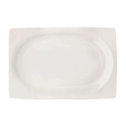 Ραβιέρα Ορθογώνια Quadro Off 55.300.08 24x14cm White Cryspo Trio Πορσελάνη