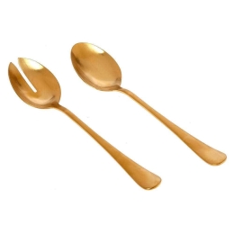 Κουτάλι Σερβιρίσματος Durable (Σετ 2Τμχ) 45.045.03 Gold Cryspo Trio Ανοξείδωτο Ατσάλι