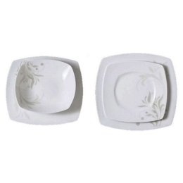 Σερβίτσιο Πιάτα Φαγητού Alea (Σετ 72Τμχ) 50.284.30 White-Beige Cryspo Trio 72 τμχ Πορσελάνη