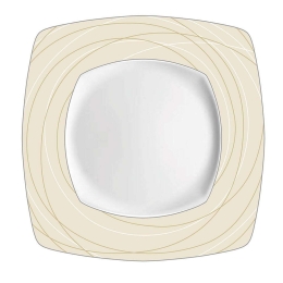 Σερβίτσιο Πιάτα Φαγητού Riva (Σετ 72Τμχ) 50.286.30 Beige Cryspo Trio 72 τμχ Πορσελάνη