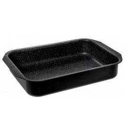 Ταψί Αντικολλητικό Ορθογώνιο Petra 70.020.41 41,5x28x7,1cm Black Cryspo Trio Αλουμίνιο
