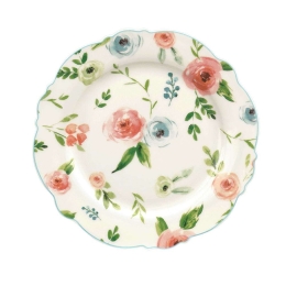 Πιάτο Γλυκού Primavera 28.098.03 Φ21cm Blue-Multi Cryspo Trio Πορσελάνη