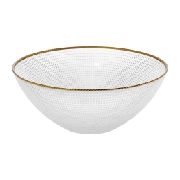 Σαλατιέρα Perge 80.087.07 Φ28cm Clear-Gold Cryspo Trio Large Glass
