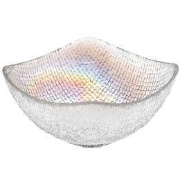 Μπωλ Σερβιρίσματος Goya Iris 80.586.24 15x6cm Clear-Multi Cryspo Trio Γυαλί