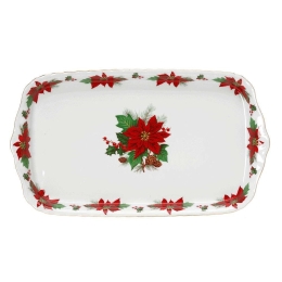 Πιατέλα Σερβιρίσματος Με Λαβές Poinsettia 06.241.61 43cm Multi Cryspo Trio