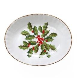 Πιάτο Γλυκού Οβάλ Noel 06.243.77 12cm Multi Cryspo Trio