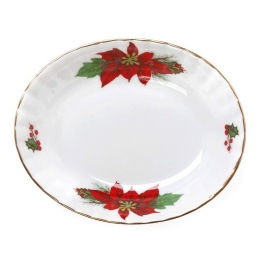 Πιάτο Γλυκού Οβάλ Poinsettia 06.241.77 12cm Multi Cryspo Trio