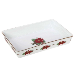 Πυρίμαχο Σκεύος Ορθογώνιο Poinsettia 06.241.79 41cm Multi Cryspo Trio
