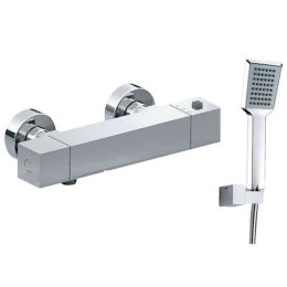 Μπαταρία Ντους Θερμοστατική Praxis 67015J8 Chrome Karag Ορείχαλκος