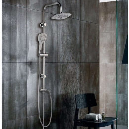Κολώνα Σταθερού Ντους Giota C6306B Chrome Karag Ατσάλι,Πλαστικό