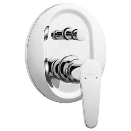 Μίκτης Μπαταρίας Ντους 2 Εξόδων Algeo BAG7P Chrome Ferro Ορείχαλκος