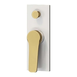 Μίκτης Μπαταρίας Ντους 2 Εξόδων Andare WNX248A73PH-B White-Gold Karag Ορείχαλκος