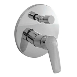 Μίκτης Μπαταρίας Ντους 2 Εξόδων Easter AZ24379C Chrome Praxis Ορείχαλκος