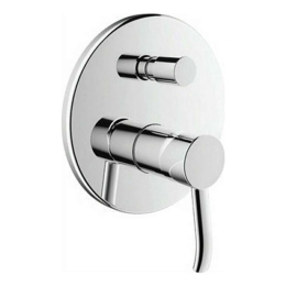 Μίκτης Μπαταρίας Ντους 2 Εξόδων Machito ZC24227-6A Chrome Praxis Ορείχαλκος