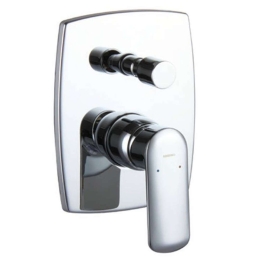 Μίκτης Μπαταρίας Ντους 2 Εξόδων Pearl VQ24328C Chrome Praxis Ορείχαλκος