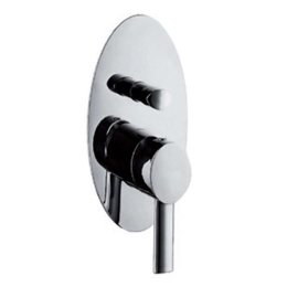 Μίκτης Μπαταρίας Ντους 2 Εξόδων Sinar FA24163C Chrome Karag Ορείχαλκος