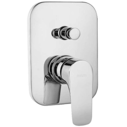 Μίκτης Μπαταρίας Ντους 2 Εξόδων Tiga BTG7PVL Chrome Ferro Ορείχαλκος