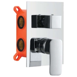 Μίκτης Μπαταρίας Ντους 3 Εξόδων Delos CFL04A Chrome Karag Ορείχαλκος