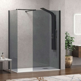 Πάνελ Ντουζιέρας Σταθερό Walkin 1 WAL1NF100 Fume-Black Karag 100X200 Αλουμίνιο