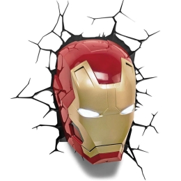 Φωτιστικό Τοίχου Παιδικό Marvel 49465 Iron Man Led Red-Gold The Source