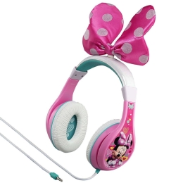 Ακουστικά Ενσύρματα Για Παιδιά Minnie Mouse MM-140 Με Ασφαλή Μέγιστη Ένταση Ήχου Pink eKids