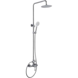 Μπαταρία Μπάνιου Με Στήλη Satina 20-3190 Ss304 Πλήρης Satin Gloria Μέταλλο