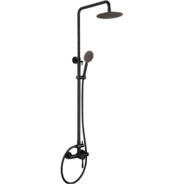 Μπαταρία Μπάνιου Με Στήλη Satina-Bl 38-3190 Πλήρης Black Gloria Metal