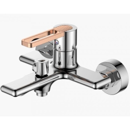 Μπαταρία Μπάνιου Valentina 13-3056 Πλήρης Rose-Gold Πόμολο Chrome Gloria Metal