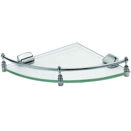 Ραφιέρα Γωνιακή Omeca Born Sicur 43-5003 25x25x5cm Κρυστάλλινη Clear Gloria Κρύσταλλο