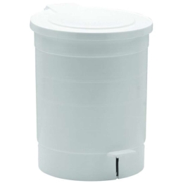 Κάδος Απορριμμάτων Με Πεντάλ Stadar 17-0154 23L Φ29cm 48cm White Gloria Πλαστικό