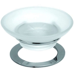 Σαπουνοθήκη Soap 13-0059 Επικαθήμενη Chrome-Clear Gloria Μέταλλο,Γυαλί