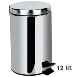 Κάδος Απορριμμάτων Brava 12-0335 12L Φ25cm 39cm Inox Gloria Ανοξείδωτο Ατσάλι