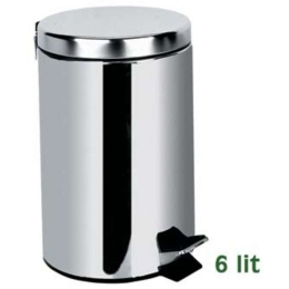 Κάδος Απορριμμάτων Elite 12-0304 6L Φ20 31,5cm Inox Gloria Ανοξείδωτο Ατσάλι