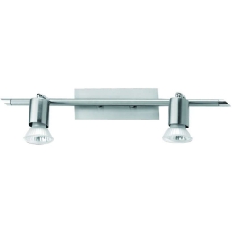 Φωτιστικό Τοίχου-Απλίκα Σκέτη Tip 15-6364 2x50W 10x27,5x12cm Φ8 Chrome Gloria Μέταλλο,Γυαλί